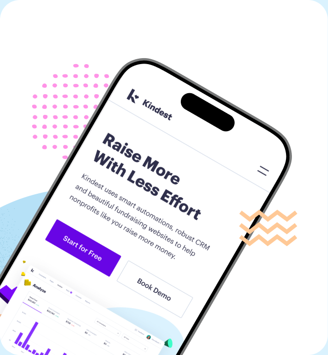 Kindest fundraising platform on a phone.